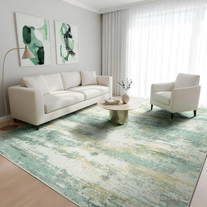 Rugflix 8x10 Area Rugs for Living Room, Washable Large Rug Stain-Resistant Low - Image 8