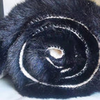 Ghouse Faux Rabbit Fur Round Rug 5ft Black Round Rugs - Image 7