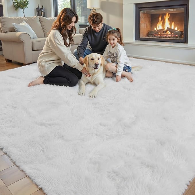 Rugs for Living Room 5x8, Alfombras para Salas Fluffy Shag Large Fuzzy Plush - Image 7