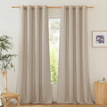 NICETOWN Rustic Linen 144 inch Long Curtains by NICETOWN