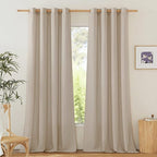 NICETOWN Rustic Linen 144 inch Long Curtains by NICETOWN