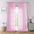 Lecloud Light Pink Sheer Curtains by Lecloud