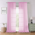 Lecloud Light Pink Sheer Curtains by Lecloud