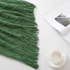 BOURINA Green Throw Blanket 50 x90 Inches Throw Textured Solid Soft Sofa Throw - Image 5