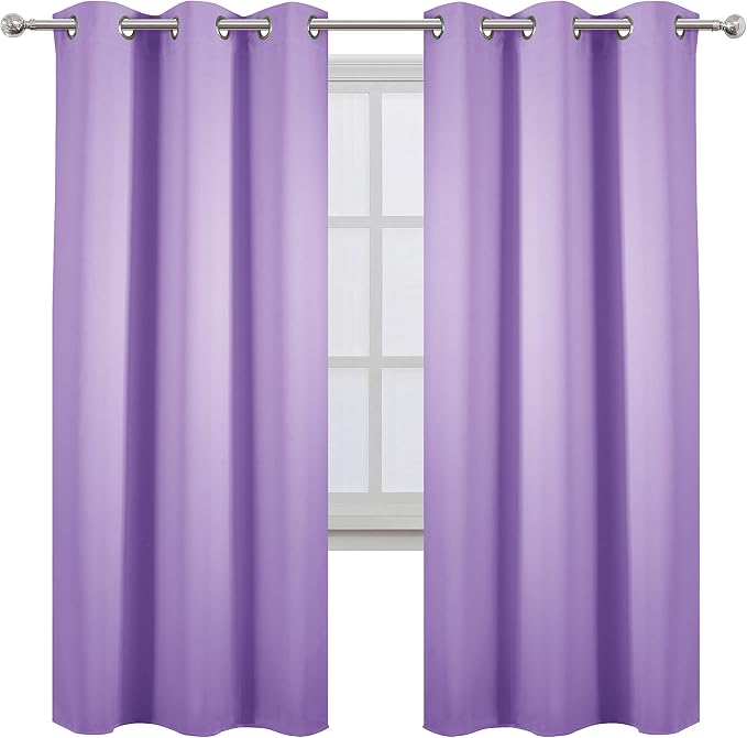 LEMOMO Lavender Thermal Blackout Curtains/42 x 72 Inch/Set of 2 Panels Room - Image 2