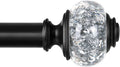 Black Curtain Rod, USFOOK 7/8 inch Curtain Rods by USFOOK