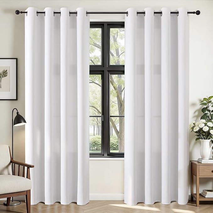 Joydeco Curtains 84 Inches Long 2 Panels Set, Thermal Insulated Long Curtains& by JOYDECO