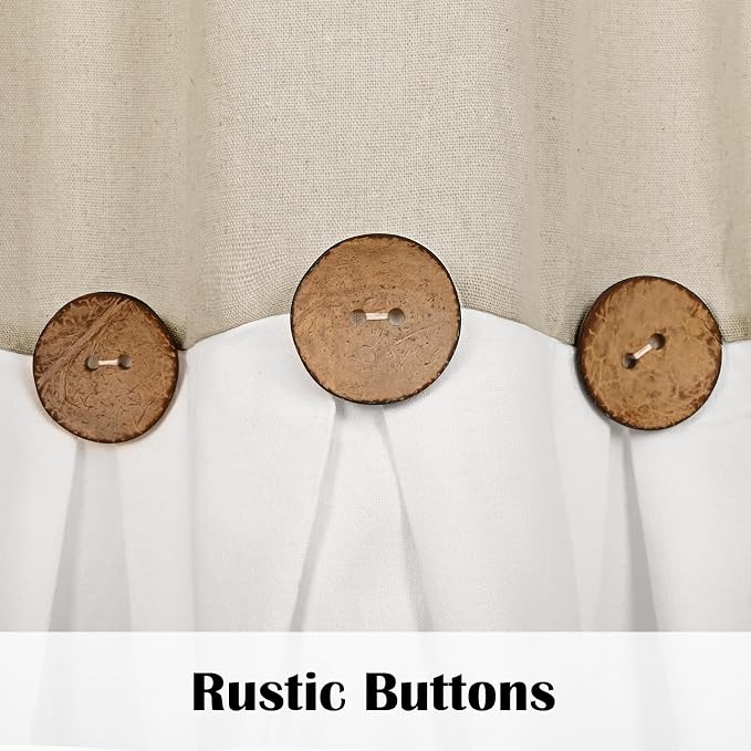 FRAMICS Farmhouse Cotton Linen Curtains - Image 5