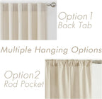 Joydeco Linen Curtains, 90 Inch Length, 2 Panels Set - Image 5