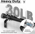 VOIIY 2 Pack Curtain Rods for Windows 28 to 48 Inch, Modern Adjustable Heavy - Image 4