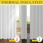 NICETOWN 100% Absolutely Blackout Linen Curtains - Image 4