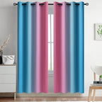 Yakamok Ombre Pink and Blue Curtains by Yakamok