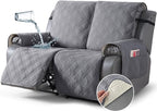 TAOCOCO 100% Waterproof Loveseat Recliner Cover, Non Slip Split Loveseat Covers by TAOCOCO