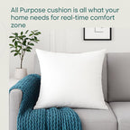 LANE LINEN 4 Pack 18x18 White Throw Pillow Inserts - Image 5