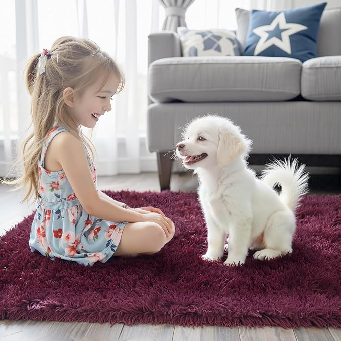 Rugs for Living Room 6x9, Alfombras para Salas Shag Large Plush Soft Area Rug - Image 7