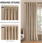 MIULEE Velvet Curtains 90 inches 2 Panels - Image 2