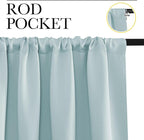 NICETOWN 2 Panels Blackout Curtains, Rod Pocket Thermal Insulated Curtains - Image 2
