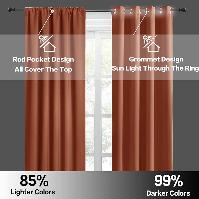 RYB HOME Short Blackout Curtains - Image 5