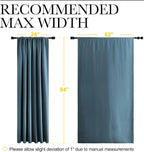 NICETOWN 2 Panels Blackout Curtains, Rod Pocket Thermal Insulated Drapes 84 - Image 6