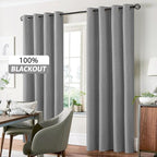 Yakamok Dove Grey Linen Curtains 100% Blackout 63 Inches Long, Room Darkening - Image 7