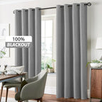 Yakamok Dove Grey Linen Curtains 100% Blackout 72 Inches Long, Room Darkening - Image 7