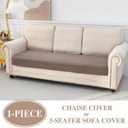 Couch Cushion Cover Chaise Lounge Cover Washable Separate Seat Chaise Couch - Image 3