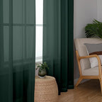 OWENIE Green Sheer Curtains 78 Inches Long - Image 3
