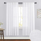 RYB HOME Linen Curtains Sheer by RYBHOME