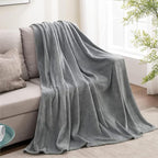 BEDELITE Fleece Blanket Twin Size Grey Throw Blanket - Image 9