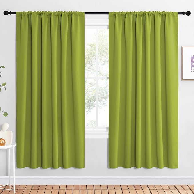 NICETOWN 2 Panels Blackout Curtains, Rod Pocket Window Curtains Room Darkning by NICETOWN