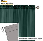 Aiyufeng Hunter Green Sheer Curtain Drapes 63 Inch Length 2 Panels - Image 3