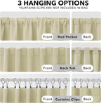 Deconovo Blackout Curtains, Thermal Insulated, W52 x L54 2 Panels, Back Tab - Image 3