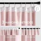 MIULEE Baby Pink Back Tab Blackout Curtains 96 Inch Length 2 Panels Set - Image 3