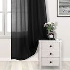 DWCN Sheer Curtains Semi Transparent Voile Rod Pocket Curtains - Image 3