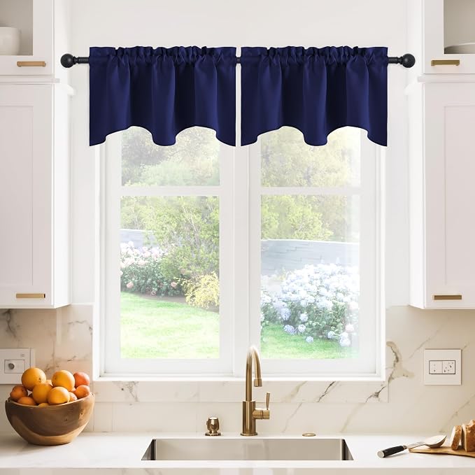NICETOWN 2 Panels Window Valances Farmhouse Design Window Treatment Thermal by NICETOWN