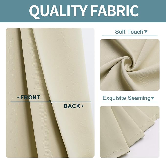 ChrisDowa Blackout Curtains 70 inches Wide - Image 3