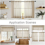 Cafe Curtains 36 Inch Length Tier 2 Pieces, Modern Soft Airy Sheer Kitchen - Image 6