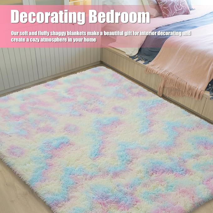 9x12 Fluffy Area Rugs for Living Room, Large Fuzzy Shag Area Rug for Bedroom - Image 3