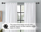 KAMANINA 1 Inch Curtain Rod Telescoping Single Drapery Rod 28 to 48 Inches - Image 3