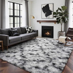 8x10 Ft Extra Large Shag Rugs for Living Room, Tie Dyed Ultra Soft Fluffy Furry by Cuzwlovita