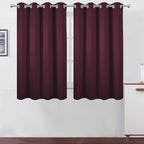 LEMOMO Burgundy Red Thermal Blackout Curtains/52 x 54 Inch/Set of 2 Panels Room by Lemomo
