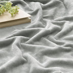 BEDELITE Fleece Blanket Light Grey Throw Blankets - Image 3