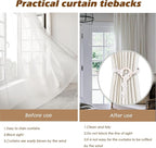 SRG Handmade Boho Curtain Tiebacks Hand Knitting Cotton Curtain Holdbacks - Image 5