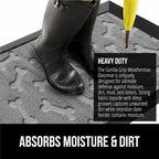 GORILLA GRIP 100% Waterproof All-Season WeatherMAX Doormat 35x23, US Designed - Image 4