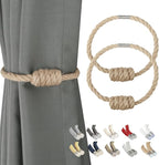 BEL AVENIR Magnetic Jute Curtain Tiebacks, Decorative Drapery Holdbacks by BELAVENIR