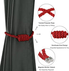 BEL AVENIR Magnetic Curtain Tiebacks, Decorative Drapery Holdbacks Modern Woven - Image 4