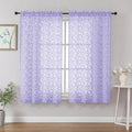 Chyhomenyc Light Purple Sheer Curtains 54 Inch Length by Chyhomenyc