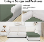 Easy-Going Stretch Sectional Couch Covers 1 Piece Chaise Lounge Slipcover L - Image 3