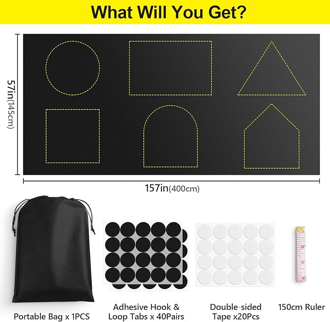 FADOTY Blackout Curtains for Bedroom, Portable 100% Black Out Window Cover Film - Image 4