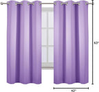 LEMOMO Lavender Blackout Curtains 42 x 63 Inch Length/Set of 2 Curtain - Image 9